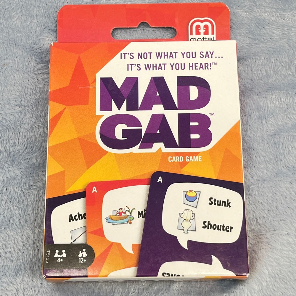Mad Gab Game Card Game Mattel Games